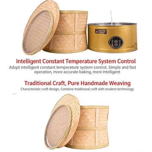 Machine à rôtir le thé électrique dorée avec affichage LED précis