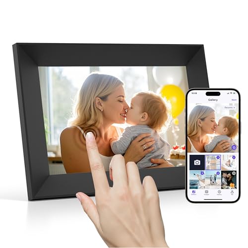 Frameo WiFi Digital Photo Frame1280x800 HD IPS Touch Screen Picture Frame Electronic, 32GB Memory, Auto Rotate, Digital PictureFrame for Sharing Photos and Videos (8 inch)