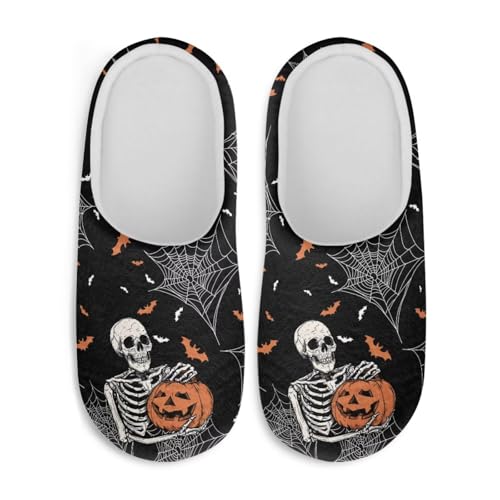 Halloween Theme House Slippers for Women Men Memory Foam Soft Cozy Plush Slippers for Indoor Outdoor2