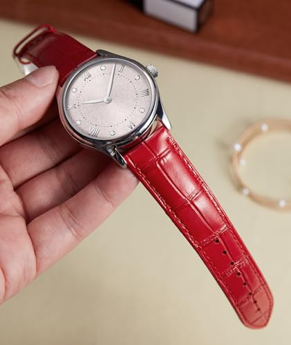Image of BINLUN Genuine Leather Watch Bands Women Men Quick Release Leather Watch Straps Replacement with 12 Colors Option (10mm, 12mm, 14mm, 15mm, 16mm, 17mm, 18mm, 19mm, 20mm, 21mm, 22mm, 23mm)