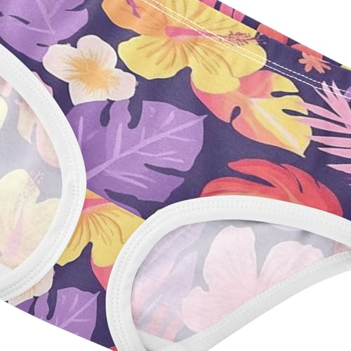 Girls' Hipster Panties Briefs Underwear for Baby Girls Colorful Tropical Floral Pattern Digital Download4