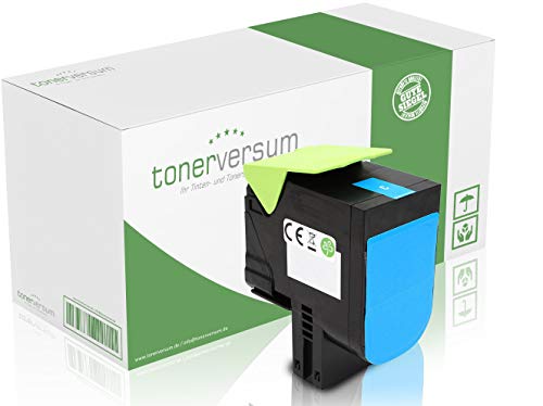 Tonerversum Toner ersetzt Lexmark 80C2SC0 802SC Cyan kompatibel zu CX410de CX310dn CX310n CX410e CX510de CX510dhe Laserdrucker