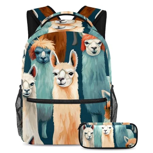Alpaca 61 Ensemble cartable grand volume au design artistique original
