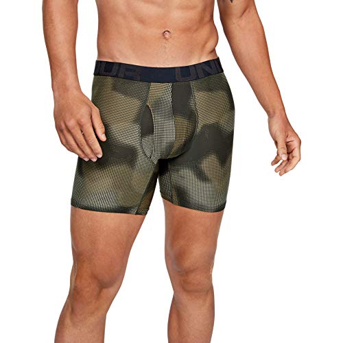 Under Armour Men's Tech 6-inch Novelty Boxerjock 2-Pack , Baroque Green (310)/Baroque Green , Large