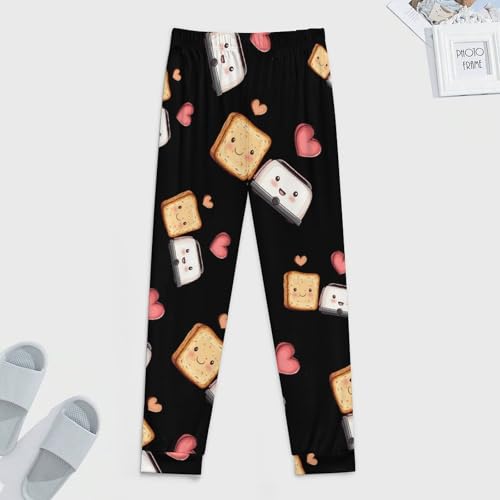 Toast And Toaster Cute Mens Pajama Pants Soft Sleep Lounge Pants Pj Bottoms4