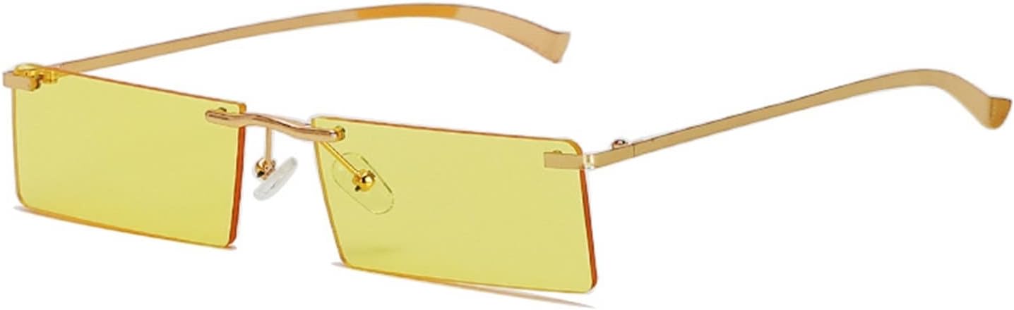 2026 Rimless Square Party Sunglasses for Men and For Women, Outdoor Holiday Driving Sunshade Glasses