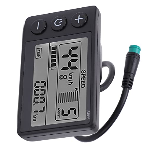 Electric Display Display Abs Electric S866 LCD Display Meter 24V 36V 48V Control Panel with Plug by Qiilu - Image 5