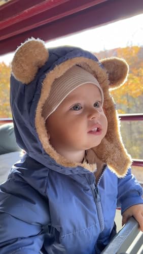 TUONROAD Baby Girls Coats for 6 Months-5 Years Toddlers Boy Winter Jacket Warm Bear Hooded Outdoor Coats Size 53