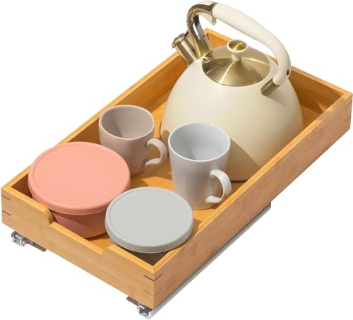 HOLDN’ STORAGE Bamboo Wooden Pull out Cabinet Organizer 11"W x