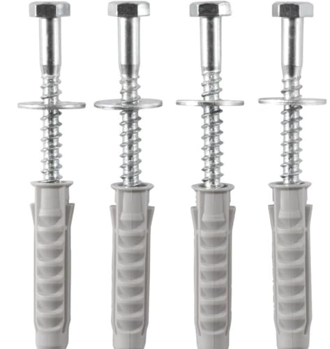 Kit Fixation Murale 4X Chevilles SX12 12x60, 4X tirefonds 10x60, 4X rondelles