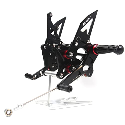 Arashi (Version 2.0) Rearsets for Suzuki Hayabusa Gen 1 GSXR 1300 1999-2007 Motorcycle Accessories Adjustable Footrests FootPegs Rear Sets GSX-R1300 GSX-R 1300 GSX1300R Black