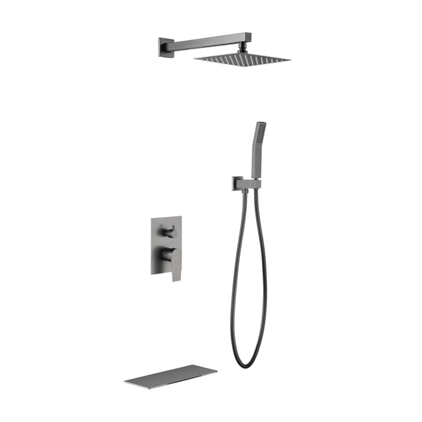 Douche cachée grise pour optimiser l'espace et éliminer le calcaire LWX