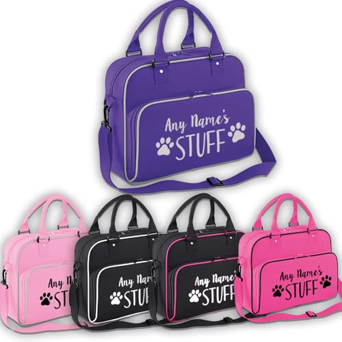 Spoilt Rotten Pets Dog or Cat Shoulder or Hand Bag custom Personalised With Any Name 'Stuff''Holdall, Grooming Bag Pet Accessory Storage Bag