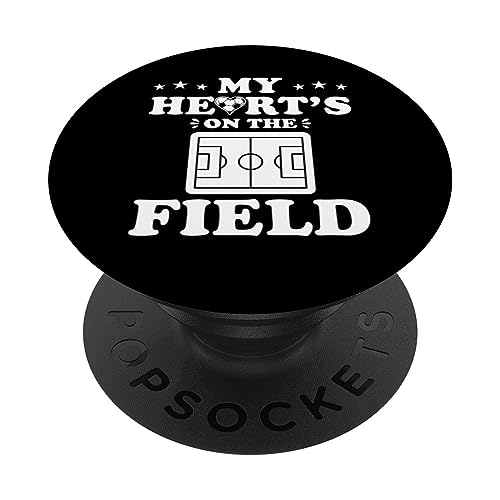 Soccer Mom Game Day My Heart´s On The Field Soccer Mom PopSockets Swappable PopGrip, Black