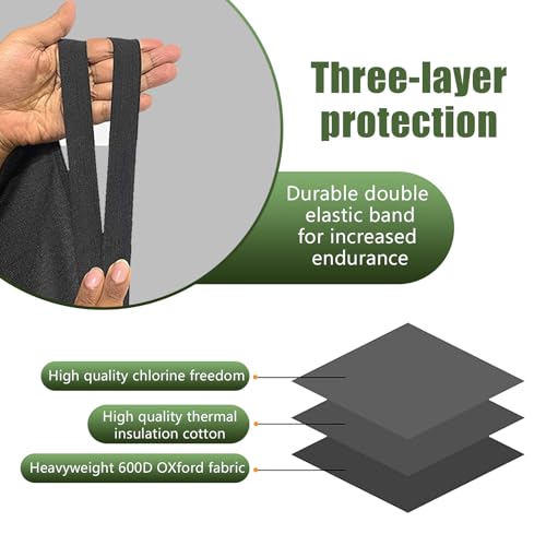 Image of 1 PC Car Front and Rear Windshield Snow Shield, Thickened Car Oxford Cloth Snow and Sunshade All-in-one Cover, Waterproof and Durable Windshield Cover, Universal for Most Cars (Black #1)