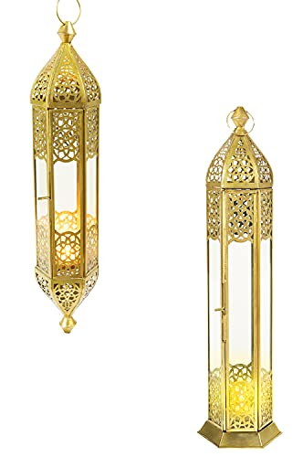 Orientalische Laterne aus Metall & Glas Muluk klar | orientalisches Windlicht | Marokkanische Glaslaterne für innen… – Bild 6