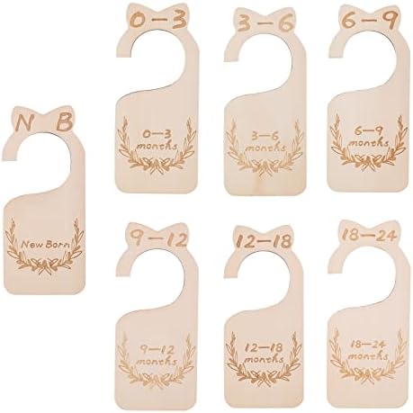 Savita 7 Pieces Separateurs De Placard Pour Bebe En Bois Du Nouveau Ne A 24 Mois Organisateurs En Tissu Pour Bebe Pour Le Tri De Vetements Pour Bebe Garcon Et Fille Decors De