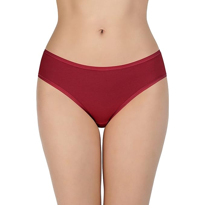 Image of LOURYN KOULYN Solid Low Rise Cotton Bikini Panty Pack(Pack of 3)