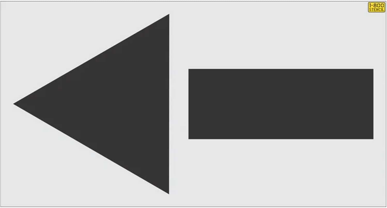 84" Straight Arrow Stencil - 1/8" (.125") PRO-Grade LDPE