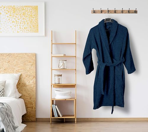 100% Cotton Shawl Collar Bathrobe for Women & Men – Terry Cloth, Lightweight Plush Long Spa & Hotel Luxury Robe4