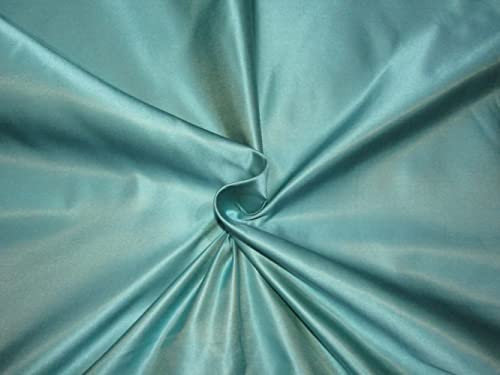 Tissu satiné Duchesse en soie 40 mommes bleu vert pour éviter les plis de robe