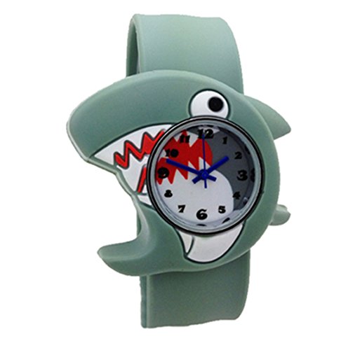 Preisvergleich Produktbild Kinder-Armbanduhr, Cartoon-Design, Gummi-Armband, zum Aufklappen