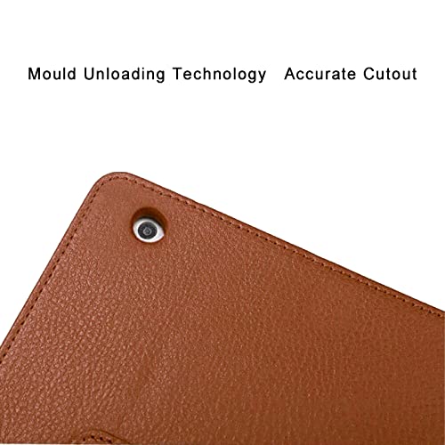 Leather Flip Stand Folio Case Plain Cover for Apple iPad Air 5th,6th Generation 2017-2018 (Brown) - Image 3