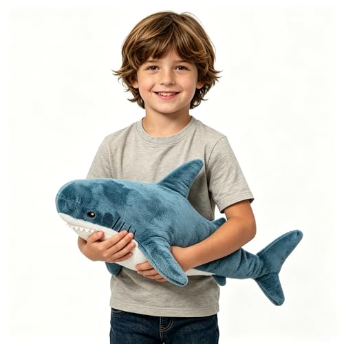 Image of Djungelskog Shark Plush, Shark Stuffed Animal, Shark Pillow for Home Room Decor- Ideal Gift for Kid Boy,Girl&Girlfriend (60cm /24inch)