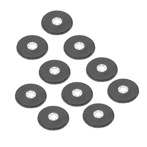 Zirconia Grinding Flap Disc Set, 4-1/2 x 7/8 inches 60 Grit Grey 10 Pieces