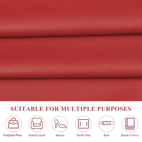 Similicuir imperméable rouge grand format pour projets de luxe