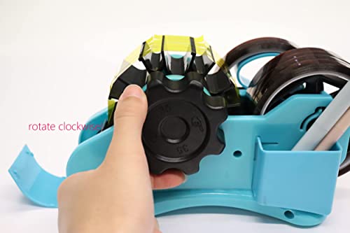 Blauer Wärmeband-Abroller für Sublimation, für mehrere Rollen geeignet, halbautomatischer Klebebandspender mit Fächern und Doppelkernrollen 2,54 cm & 7,62 cm (1 & 3), ideal für Hitzetransferband