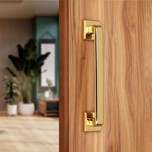 LAPO Cool Door Handles for Main Door | Main Door Handle | Door Handle | Zinc Alloy(10 inches- Pack of 1) Gold Finish | 3 Years Warranty | Pull Handle