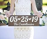 Personalized Wedding Date Sign, Save the Date or Wedding Gift for Couples Name & Date Sign, Wedding Gift Couples Wooden Date
