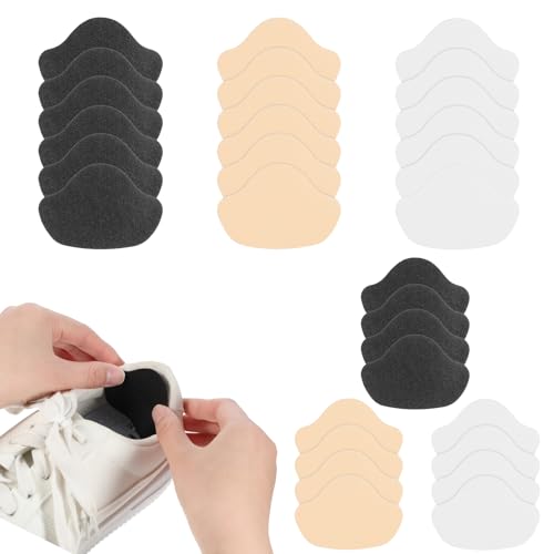 JJUNW 30 Pcs Wonderful Shoe Heel Repair Patch, Self-Adhesive Sneaker Inside Patches for Holes, Fabric Patches Mesh Repair Kit, Heel Inserts Pads Protectors for Sneakers Holes and Wear