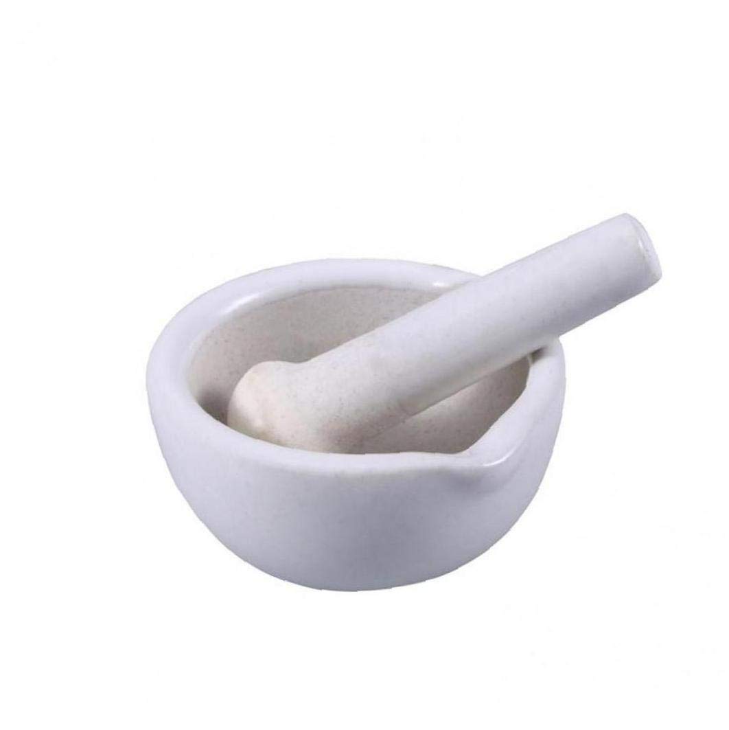 Ruluti Traditional Porcelain Mini Mortar And Pestle, Kitchen Gadget Grinder For Garlic Herb Spice