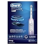 Oral-B Genius X with Artificial Intelligence Blush Pink Electric Toothbrush, 1 Toothbrush Head, 6 Modes, Gum Pressure Sensor, USB Charging Travel Case, UK 2 Pin Plug, Gift for Men/Women
