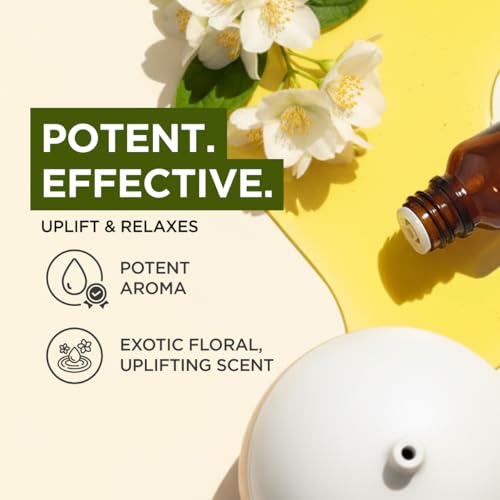 Image of 100% Pure Jasmine Essential Oil - 0.17 Fl Oz - Jasmine Oil for Hair, Skin, Diffuser, Aromatherapy & DIY Candle Making Scent