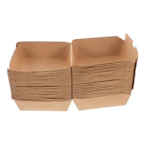 Caja de papel kraft para sándwiches sin goteos de aceite en entregas de comida rápida 2