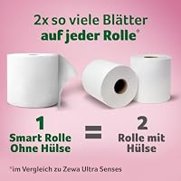 Zewa Ultra Smart Toilettenpapier Großpackung, 36 Rollen á 280 Blatt, Riesenrolle, 4-lagig, hell – Ansicht 6