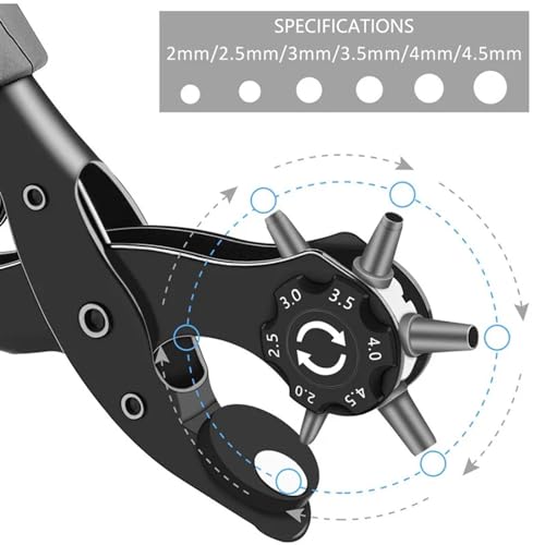 Pince de perçage de trous rotative et perforateur d'oeillets
