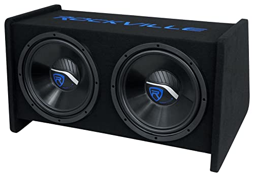 Rockville RV1212P Dual 12" 1200W Car Audio Subwoofers in Vented Enclosure, 4-Ohm, Clean Punchy Bass, 600W RMS Music Rating, Durable MDF Build, for Car Audio Systems - Image 4