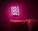 Neon Signs Girl Girls Girls Girls Neon Signs Girl Wall Decor Neon Light Sign Led Sign for Bedroom Neon Words Cool Art Neon Sign Cute Neon Lamps Home Room Beer Bar Custom Red Neon Wall Light 12