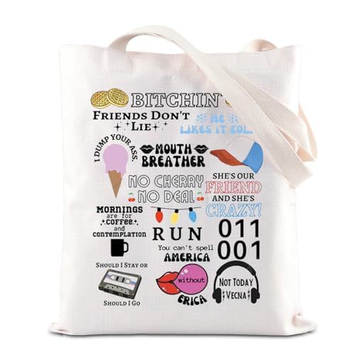 FOTAP Friends Dont Lie Inspire Tote Bag Eddies Fans Shoulder Bag Horror TV Series Lover Gift Demogorgons Gift (Dont Lie T)