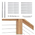 Muzata Swage Lag Screws Left & Right 20 Pack for 1/8" Cable Railing,T316 Stainless Steel Stair Deck Railing Wood Post for Horizontal Vertical Balusters (10 Pairs) CK17,Series CA1 CD1 CS1