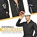 NY Threads Men’s Twill Coverall Relaxed Fit Long Sleeve Utility Work Wear, Large, Black