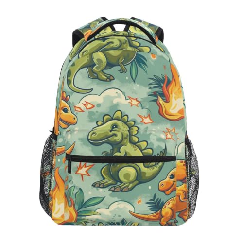 Sac à dos d'ordinateur dinosaure avec compartiment renforcé pour enfant