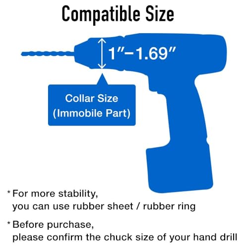 Japard Drill Press Floor Stand for Hand Drill, Vertical Workbench, Adjustable Universal Bench Clamp Holder Adapter Heavy Duty
