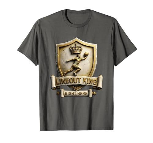 Lineout King Rugby T-Shirt Men X-Large Asphalt Grey
