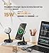 Magnetic Wireless Charger iPhone Stand 15W Fast Mag-Safe Charger for iPhone 17/17 Pro/17 Air/17 Pro Max 16/15/14/13/12 Series Apple Magnet Wireless Charging Station/Pad for AirPods