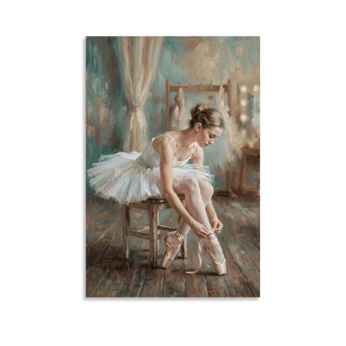 Póster de bailarina de ballet ideal para decorar con elegancia la habitación de niñas